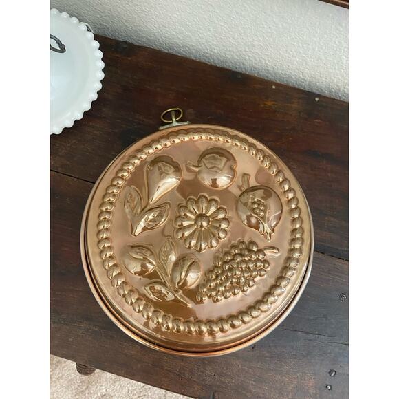 Vintage Copper Mold Fruit Wall Art Farmhouse Made In Korea Wall Hanging Copper - Picture 1 of 5
